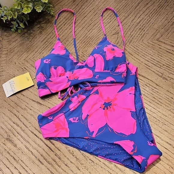 Maaji Reversible Floral Bikini Set Size L NWT - Picture 11 of 11